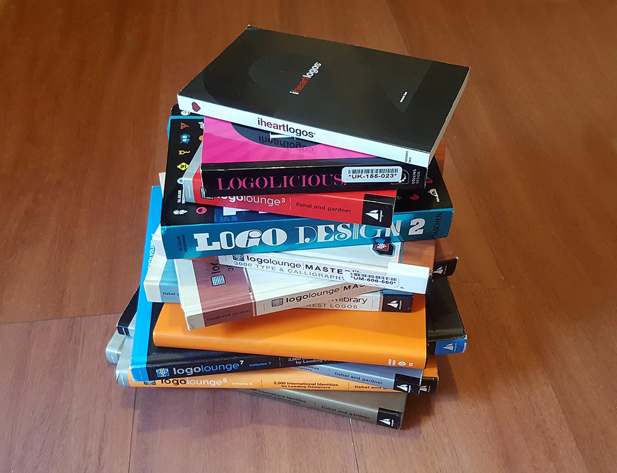 Published design books and printed work collected from old folders and archives