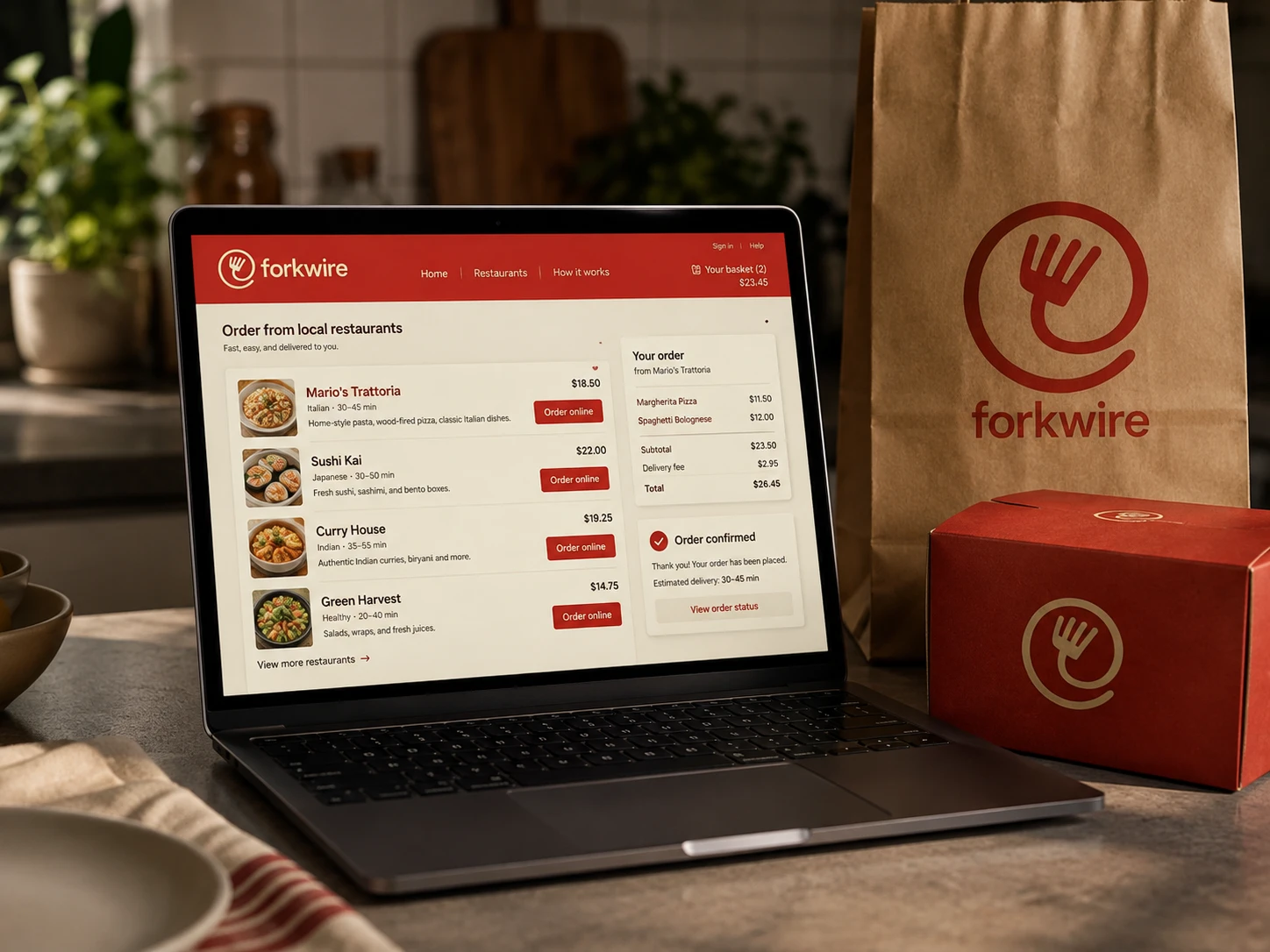 Forkwire: Brand application