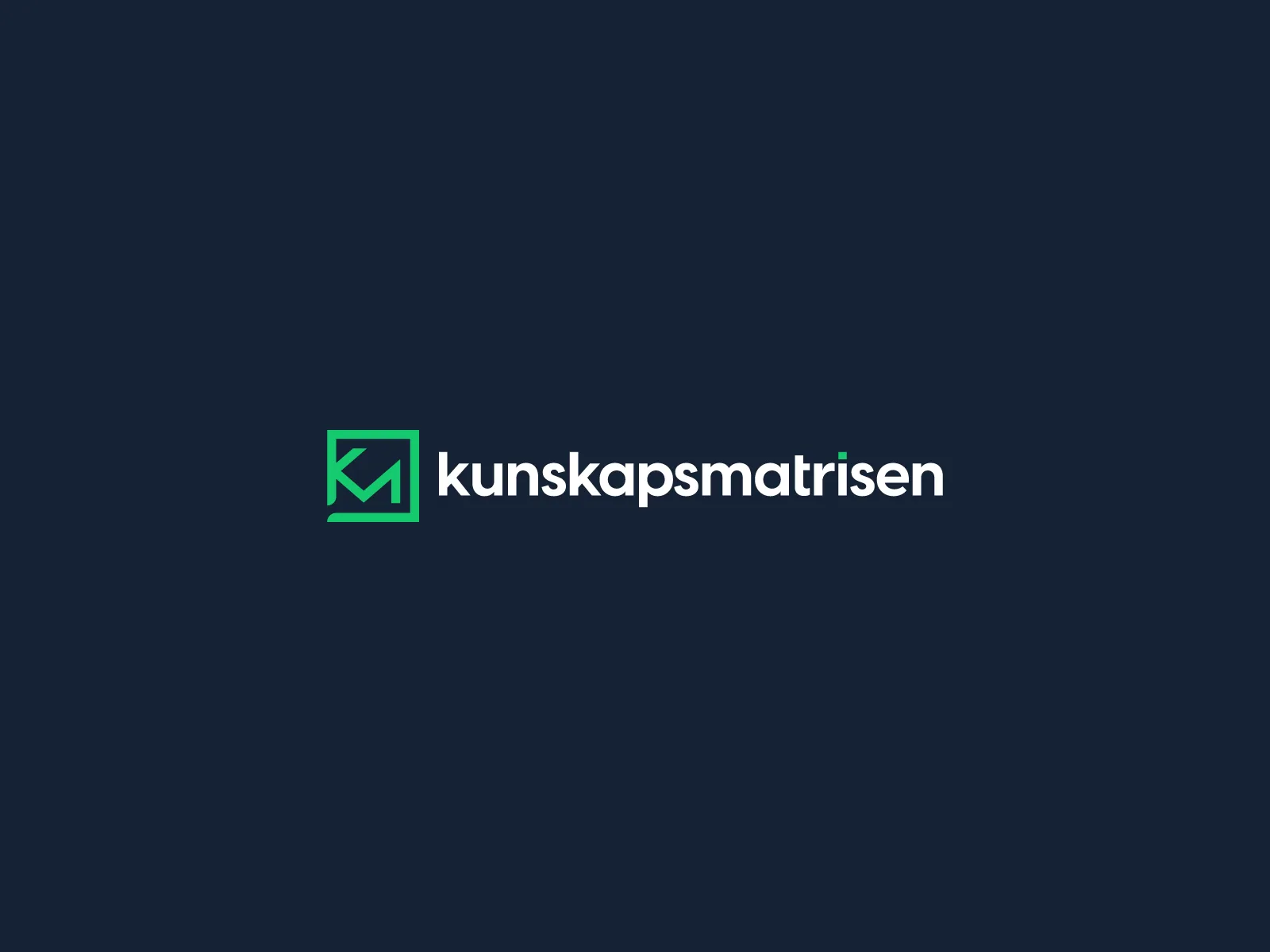 KM logo in inverse treatment