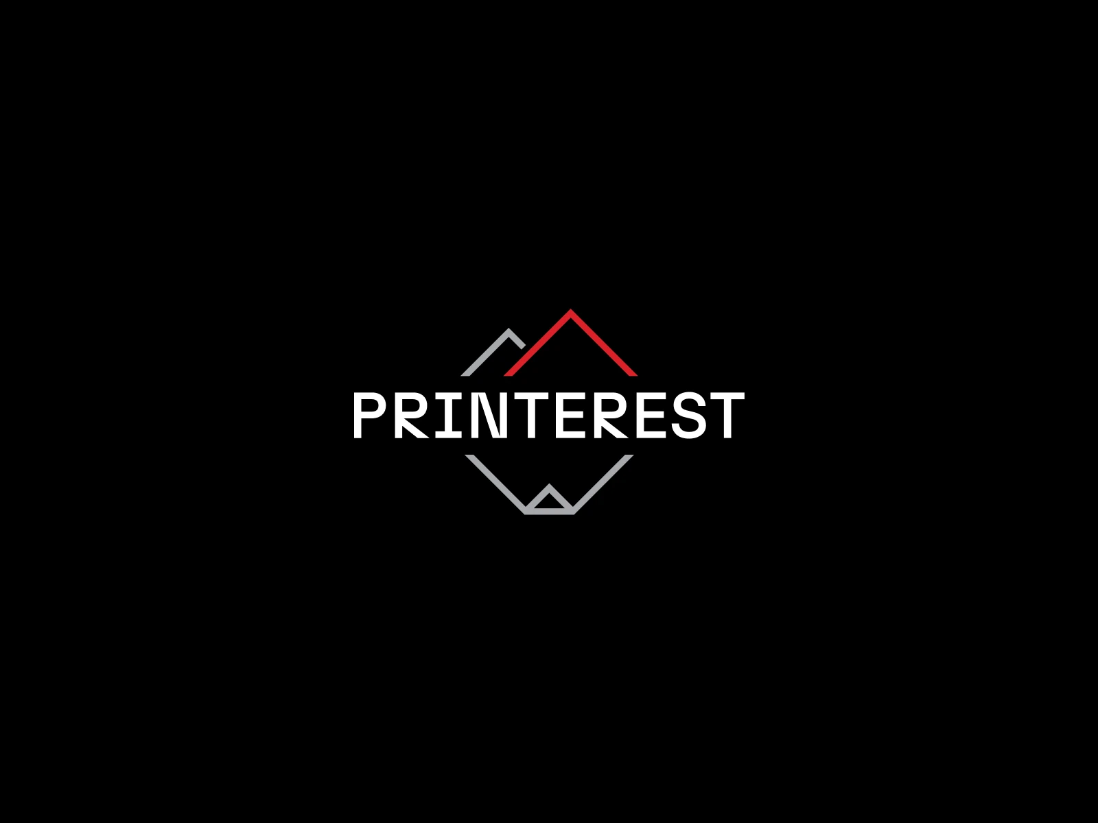 Printerest: Logo on black