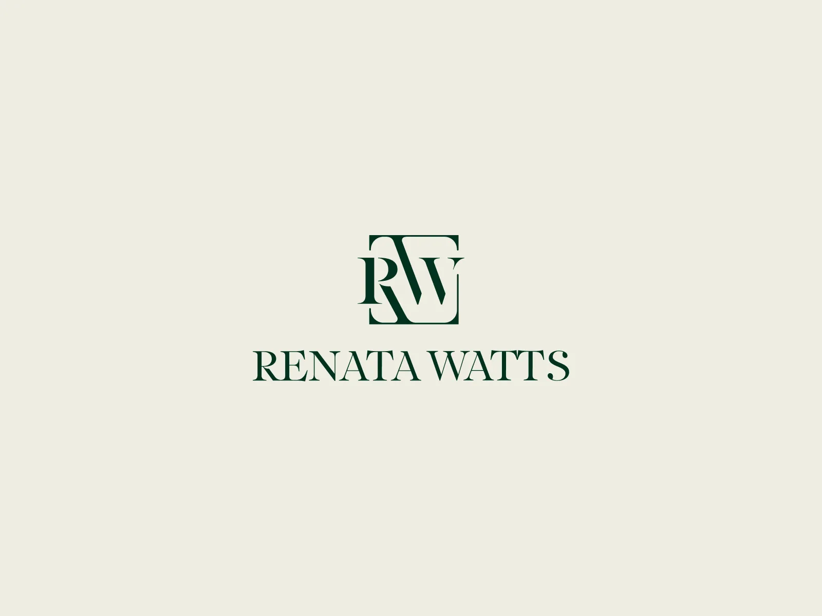 Renata Watts: Stacked logo