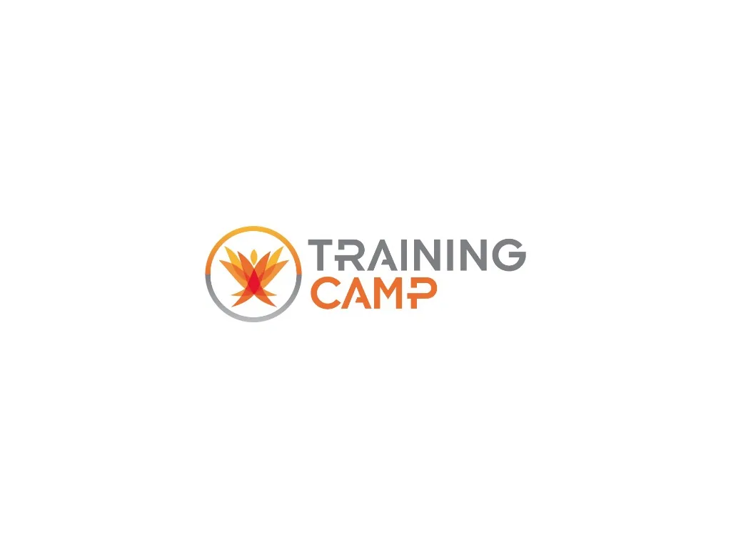 Redesigned Training Camp identity with flame symbol