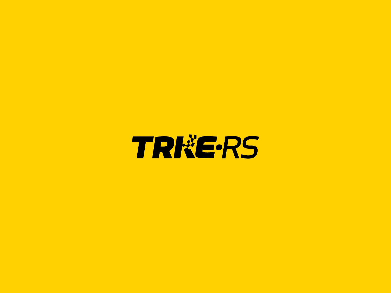 Trke.rs: Primary wordmark on yellow