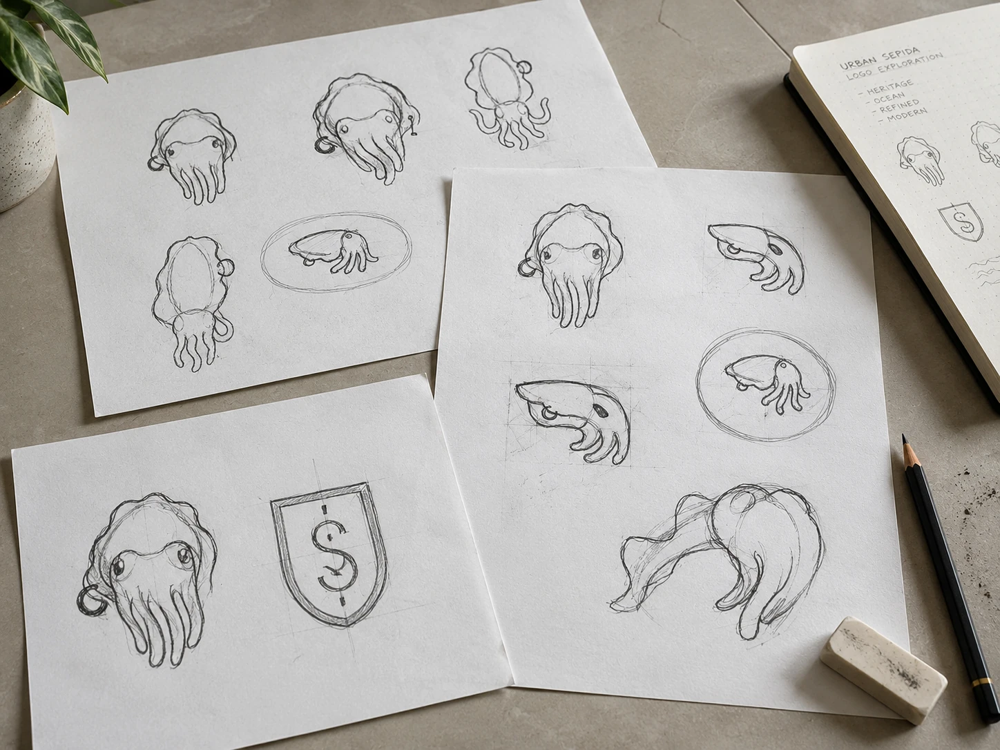 Urban Sepiida: Concept sketches