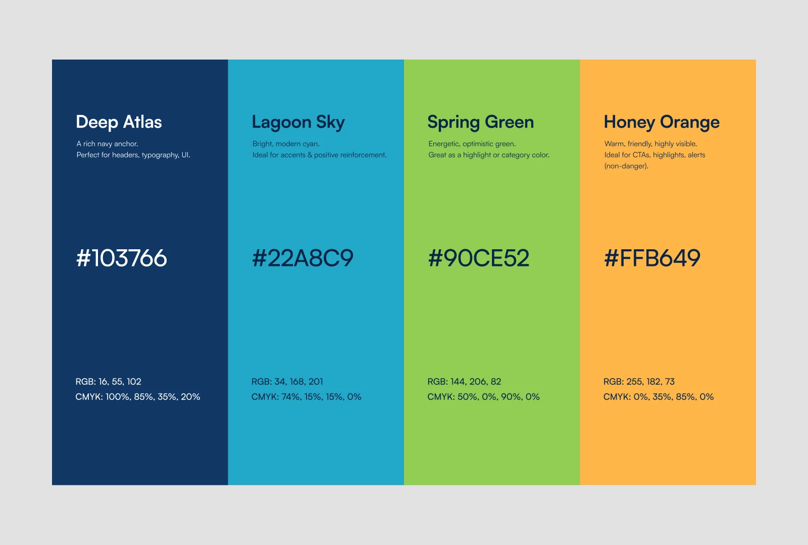 Vodio: Color palette