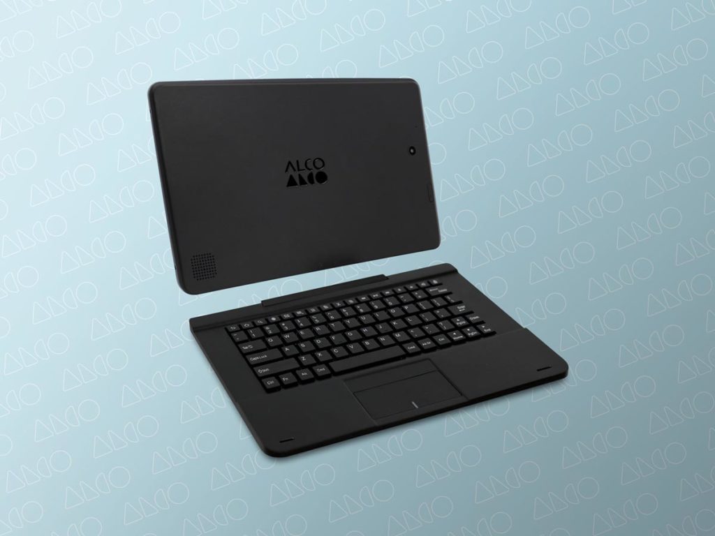 Alco rebranding case study engraved logo on tablet